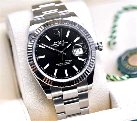 rolex datejust 41 bright black|rolex datejust 41mm silver dial.